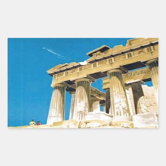 Vintage Travel Athens Greece Parthenon Temple Sticker