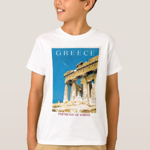 Vintage Travel Athens Greece Parthenon Temple T-Shirt