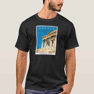 Vintage Travel Athens Greece Parthenon Temple T-Shirt