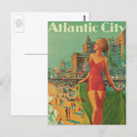 Vintage Travel, Atlantic City Resort Beach Blonde