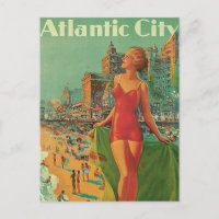 Vintage Travel, Atlantic City Resort Beach Blonde