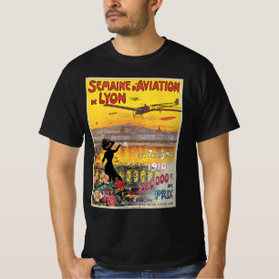 Vintage Travel, Aviation Airplanes, Lyon, France T-Shirt