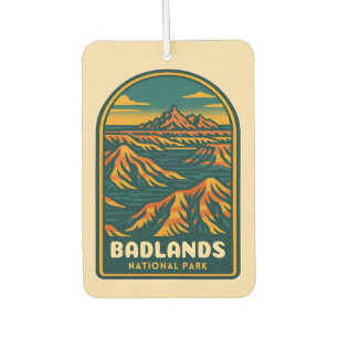 Vintage Travel Badlands National Park Retro Scenic Air Freshener