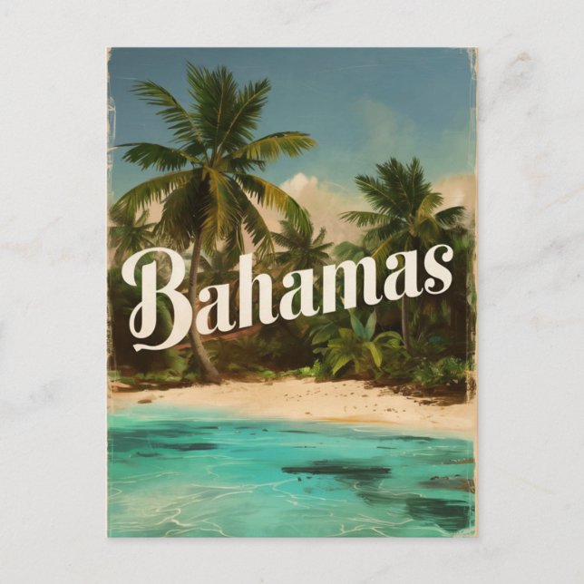 Vintage travel Bahamas Postcard (Front)