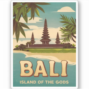 Vintage Travel Bali Indonesia Retro Graphic
