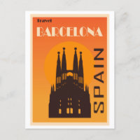 Vintage Travel Barcelona Spain