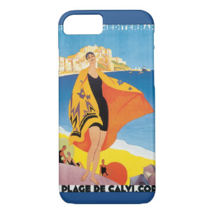 Vintage Travel, Beach Vacation at Calvi, Corsica Case-Mate iPhone Case