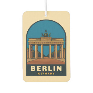 Vintage Travel Berlin Germany Brandenburg Gate Air Freshener