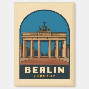 Vintage Travel Berlin Germany Brandenburg Gate Magnet