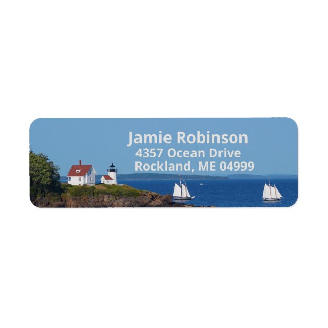 Vintage Travel Blue Ocean Lighthouse Sail LG Font (Front)