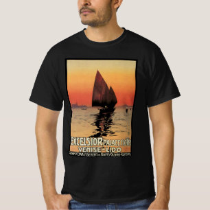 Vintage Travel, Boats at Excelsior Palace Venice T-Shirt