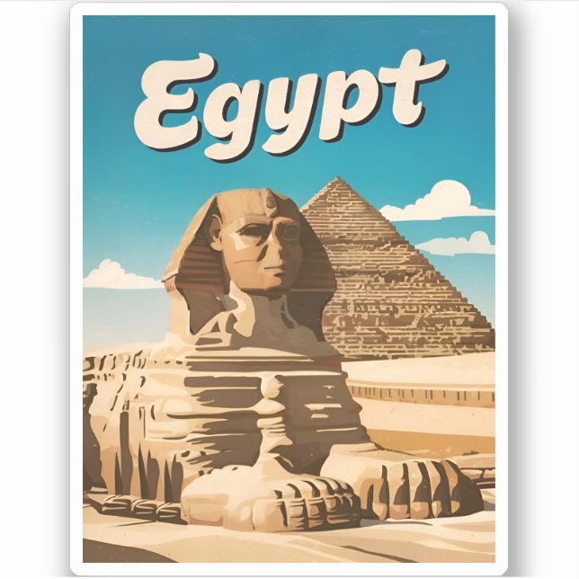 Vintage Travel Cairo Egypt Pyramid Retro Graphic (Front)