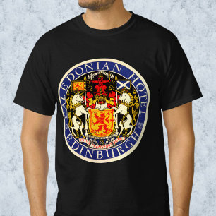 Vintage Travel Caledonian Hotel Edinburgh Scotland T-Shirt