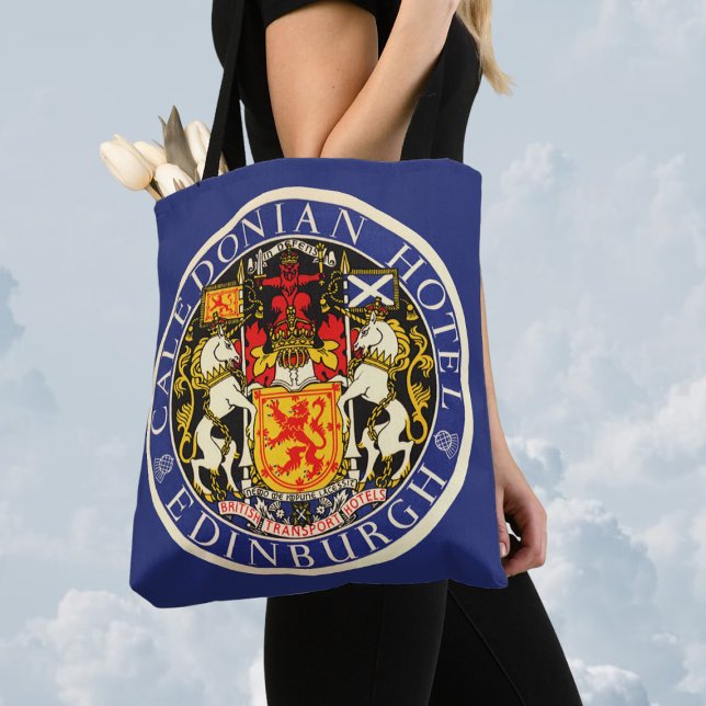 Vintage Travel Caledonian Hotel Edinburgh Scotland Tote Bag (Creator Uploaded)