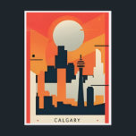 Vintage travel Calgary Alberta Canada edmonton  Postcard<br><div class="desc">vintage,  retro,  travel,  modern,  watercolor,  classic,  Calgary,  Alberta,  Canada,  edmonton, </div>
