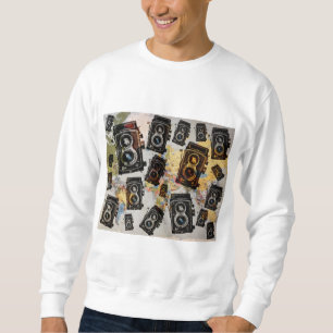 Vintage Travel Camera Pattern Sweatshirt