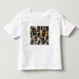 Vintage Travel Camera Pattern Toddler T-shirt