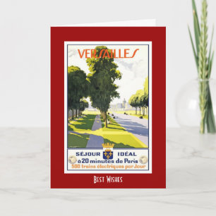 Vintage Travel Card Versailles Paris Train