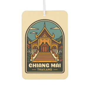 Vintage Travel Chiang Mai Thailand Retro Air Freshener