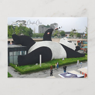 Vintage travel city Chengdu China East asia Postcard