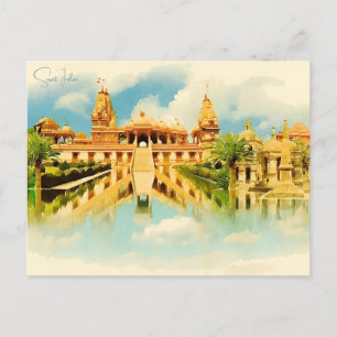 Vintage travel city Surat India vacation retro  Postcard