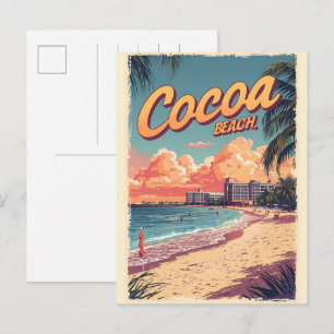 vintage Travel Cocoa Beach Florida westgate gifts Postcard