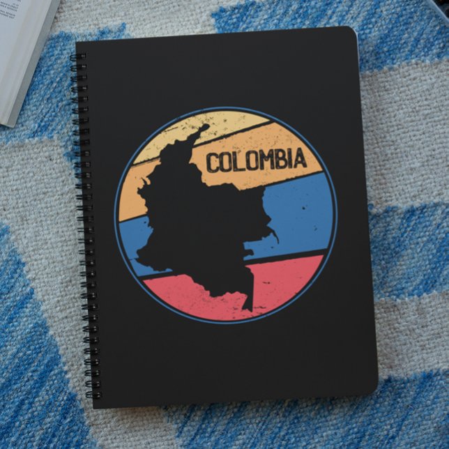 Vintage Travel Colombia Map Colourful Notebook (Vintage Travel Colombia Map Colorful Notebook)