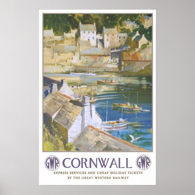 Vintage travel,Cornwall Poster (Front)