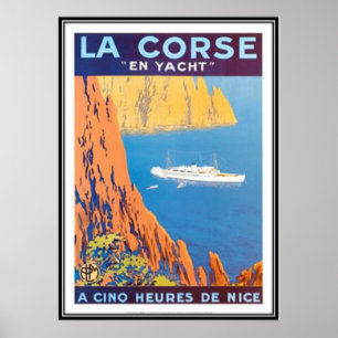 Vintage travel Corsica - Poster