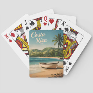 Vintage Travel Costa Rica Seaside Retro Scenic Playing Cards