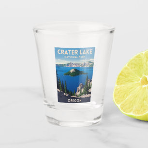 Vintage Travel Crater Lake National Park Oregon Shot Glass