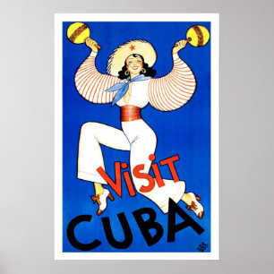 Vintage travel,Cuba Poster