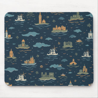 Vintage Travel Design Mouse Pads