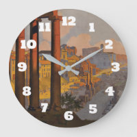 Vintage Travel Design with Roman Forum in View