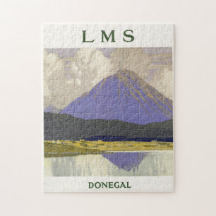 Vintage Travel Donegal Ireland Jigsaw Puzzle