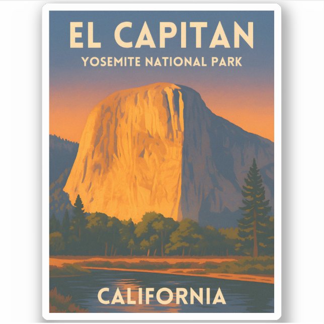 Vintage Travel El Capitan Yosemite National Park (Front)