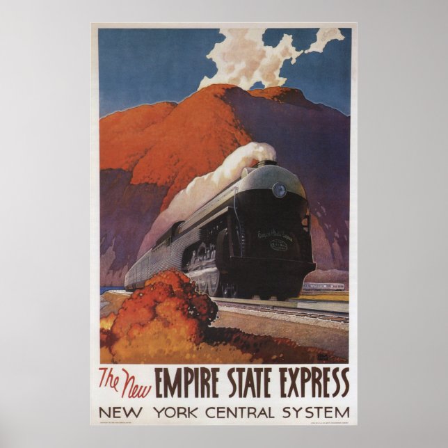 Vintage Travel - Empire State Express Train Poster (Front)