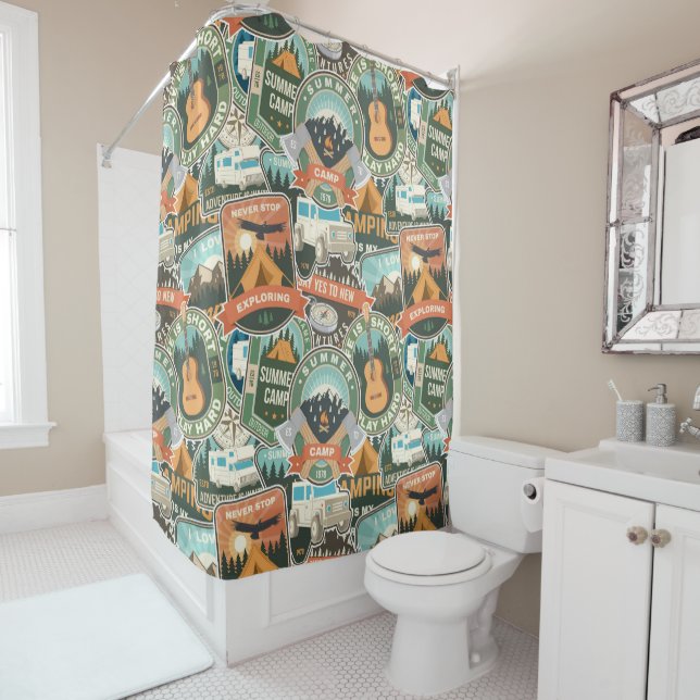 Vintage Travel Explorer Pattern (In Situ)