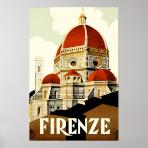Vintage Travel Firenze Italy Print