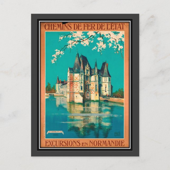Vintage travel France, Normandy - Postcard (Front)