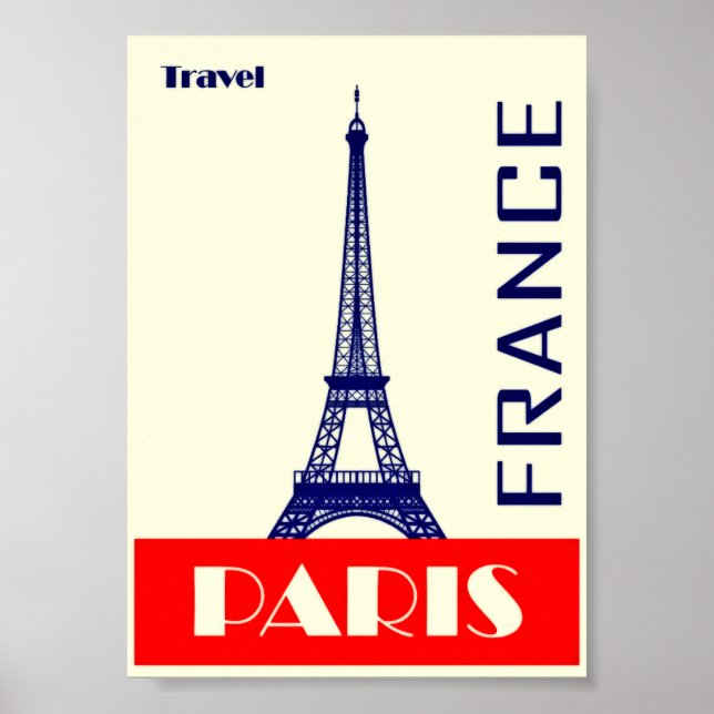 Vintage Travel France Poster (Front)