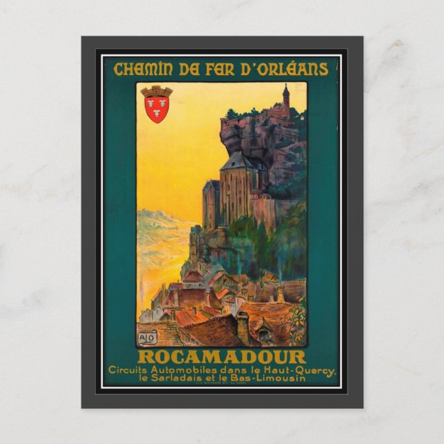 Vintage travel France, Rocamadour - Postcard (Front)