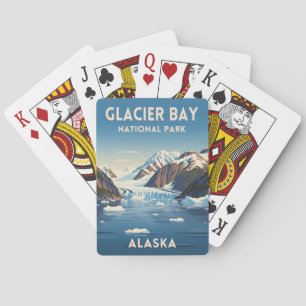 Vintage Travel Glacier Bay National Park Alaska Playing Cards