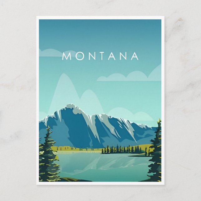 Vintage travel Glacier National Park Montana  Postcard (Front)
