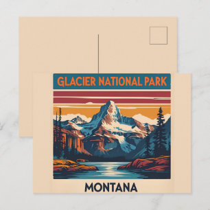 Vintage Travel Glacier National Park Montana Postcard