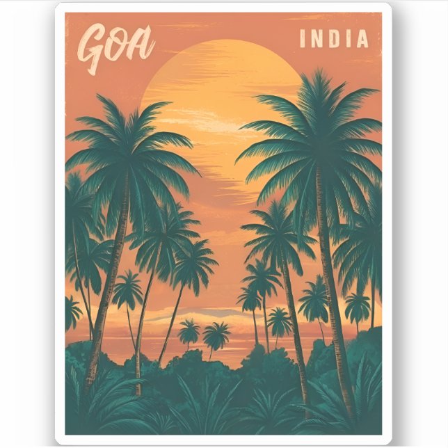 Vintage Travel Goa India Seaside Retro Scenic (Front)