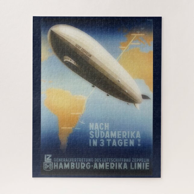 Vintage travel - Graf  Zeppelin  Jigsaw Puzzle (Vertical)