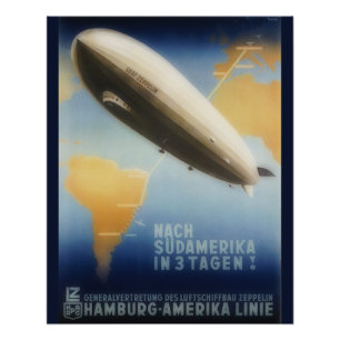 Vintage travel - Graf Zeppelin Poster