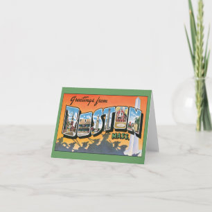 Vintage Travel Greetings from Boston Massachusetts Card