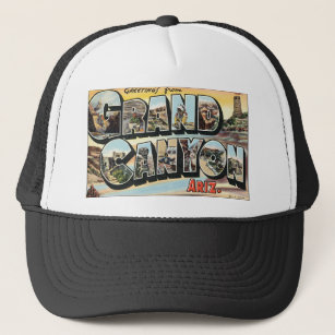 Vintage Travel Greetings from Grand Canyon Arizona Trucker Hat